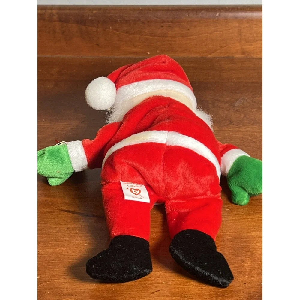 Vintage Mint Condition TY Beanie Baby - Santa 1998 Christmas Soft Plush With Tag